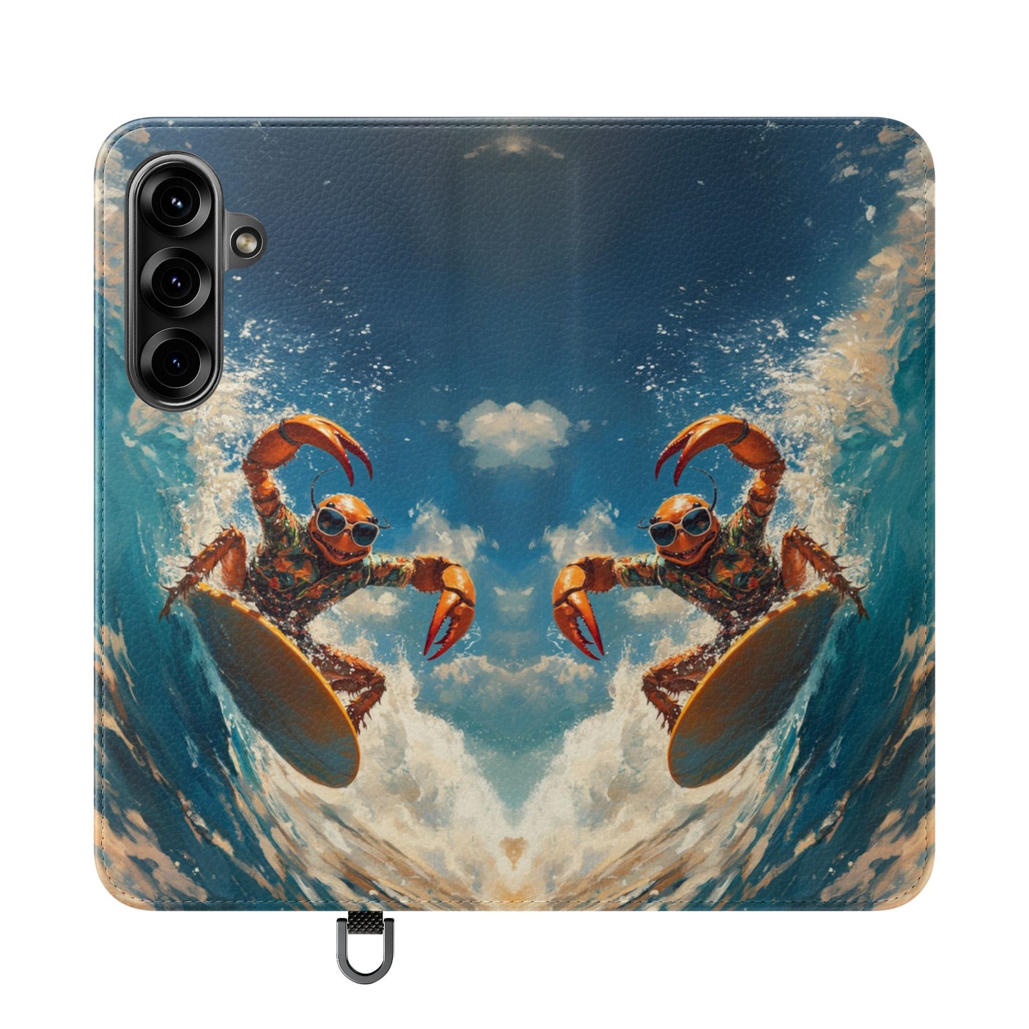 Surfing Crab - Wallet Flip Case