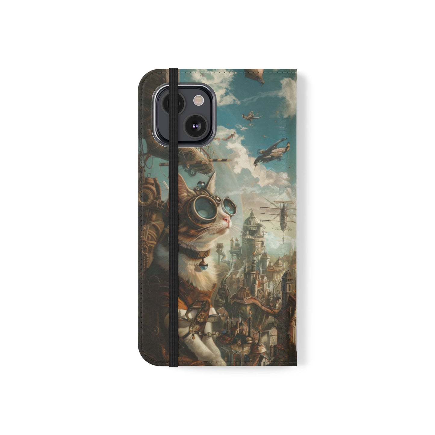 Steampunk Aviator Cat - Wallet Flip Case