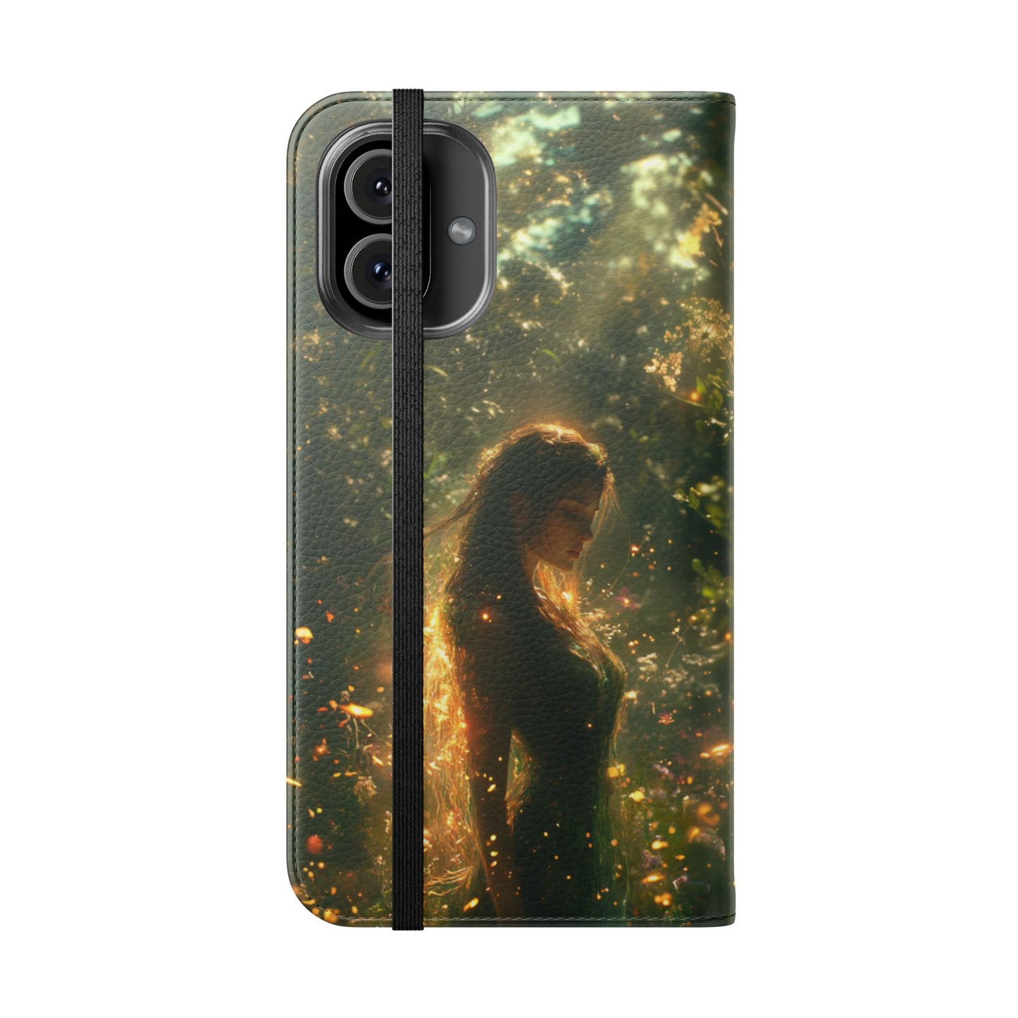 Forest Goddess Golden Light Meadow - Wallet Flip Case