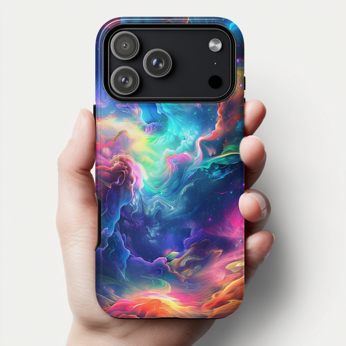 Rainbow Nebula Swirl - iPhone Case