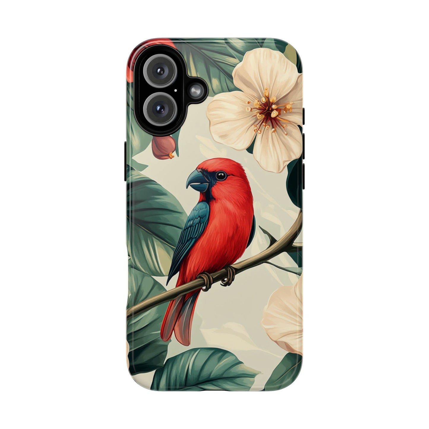 Tropical Bird and Hibiscus Phone Case – iPhone, Google Pixel, Samsung Galaxy