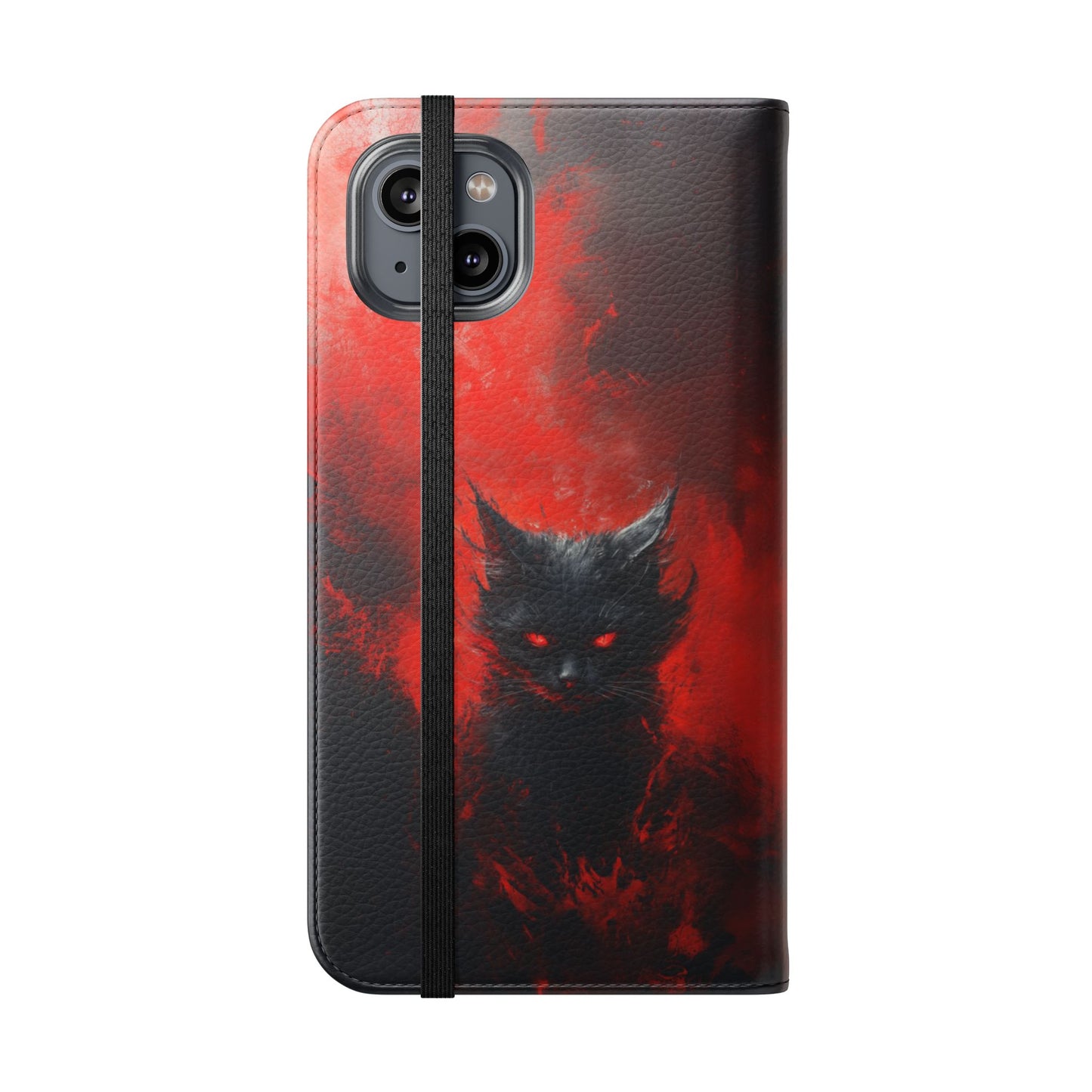 Fire Demon Black Cat - Wallet Flip Case