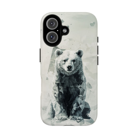 Geometric Bear Phone Case | Abstract Wildlife Art | iPhone | Samsung | Google Pixel | Nature Lover Gift | Totem Trovia