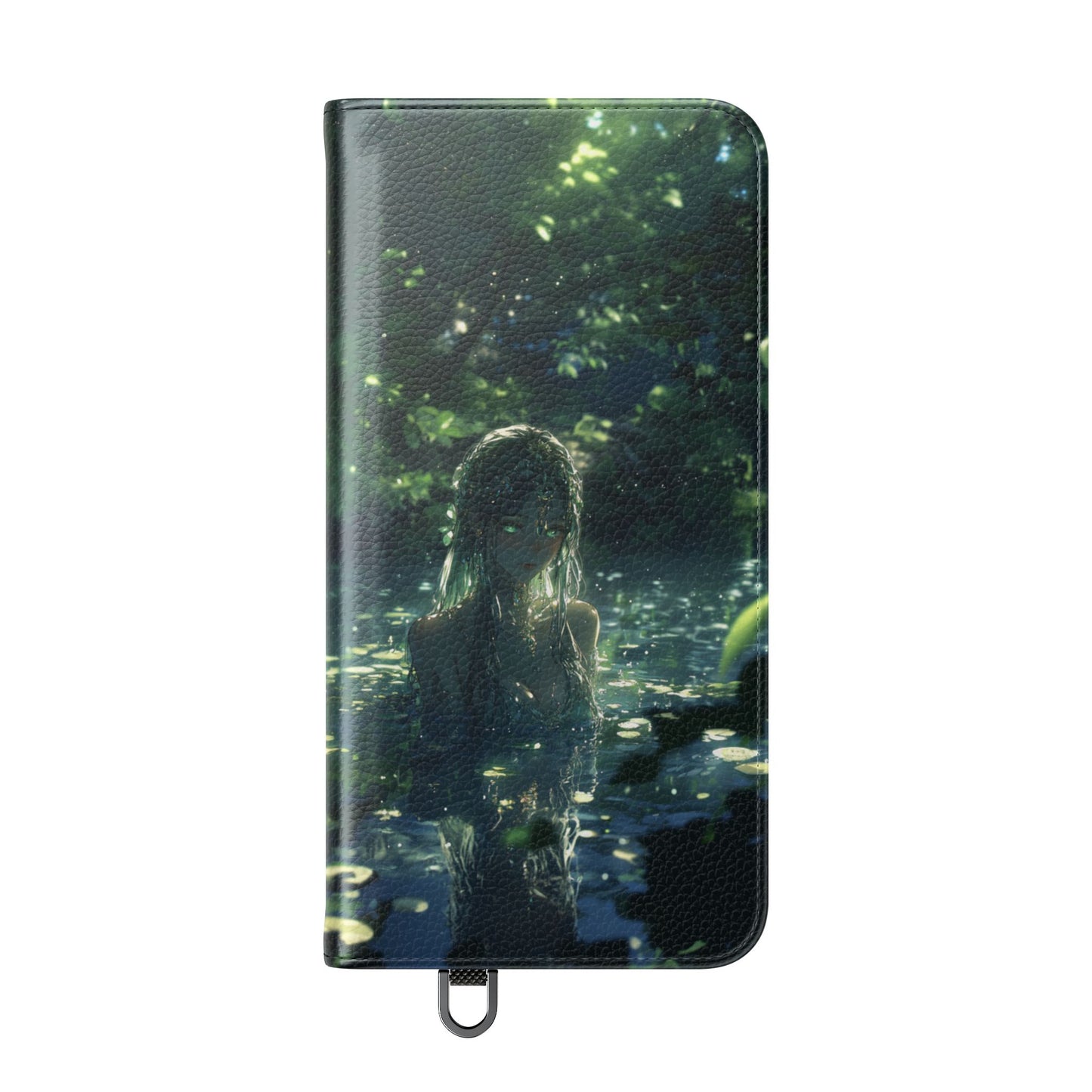 Forest Water Nymph Green Eyes Pond - Wallet Flip Case