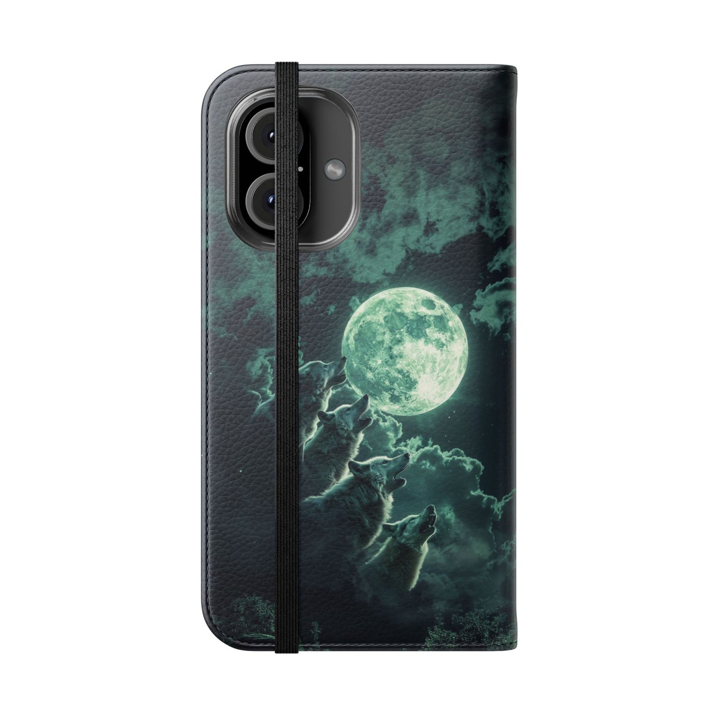 Moonlit Wolf Chorus - Wallet Flip Case