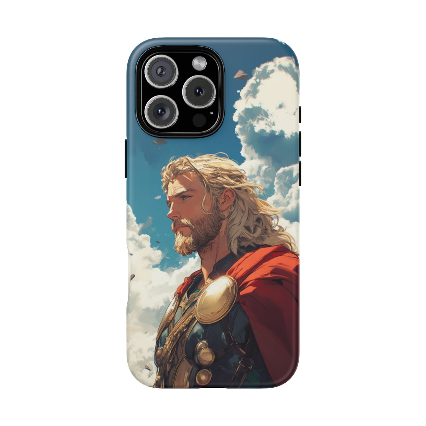 Celestial Protector: Anime-Style Thor Phone Case - iPhone, Google Pixel, Samsung