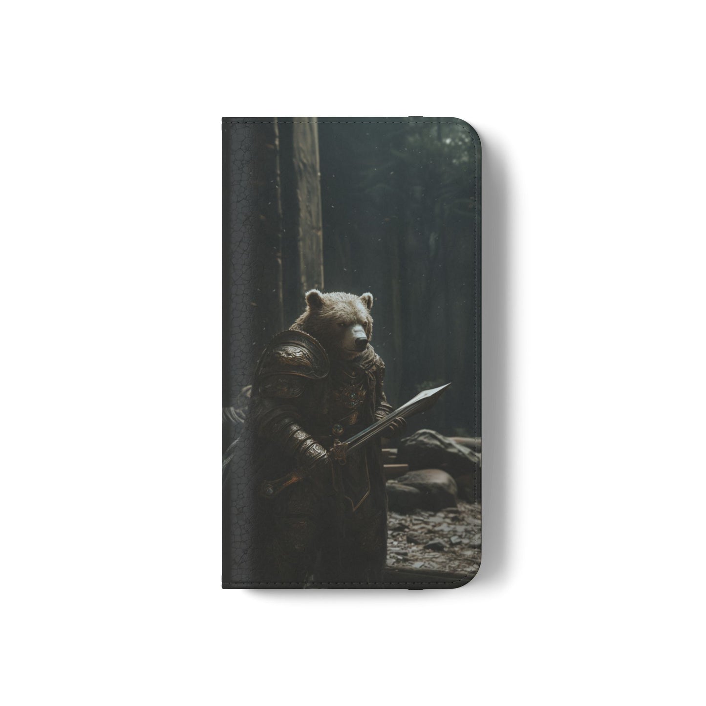 Medieval Bear Warrior Knight - Wallet Flip Case