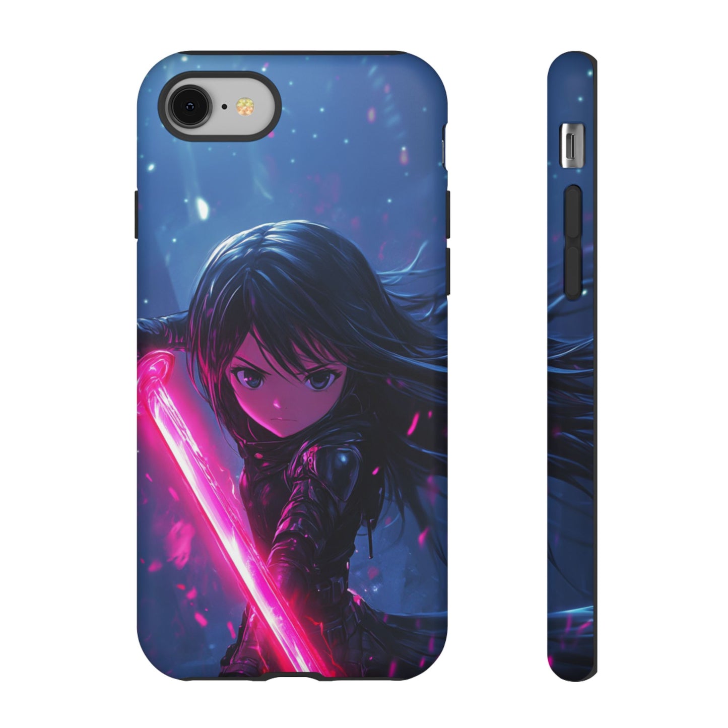 Neon Blade Warrior – Tough iPhone Case