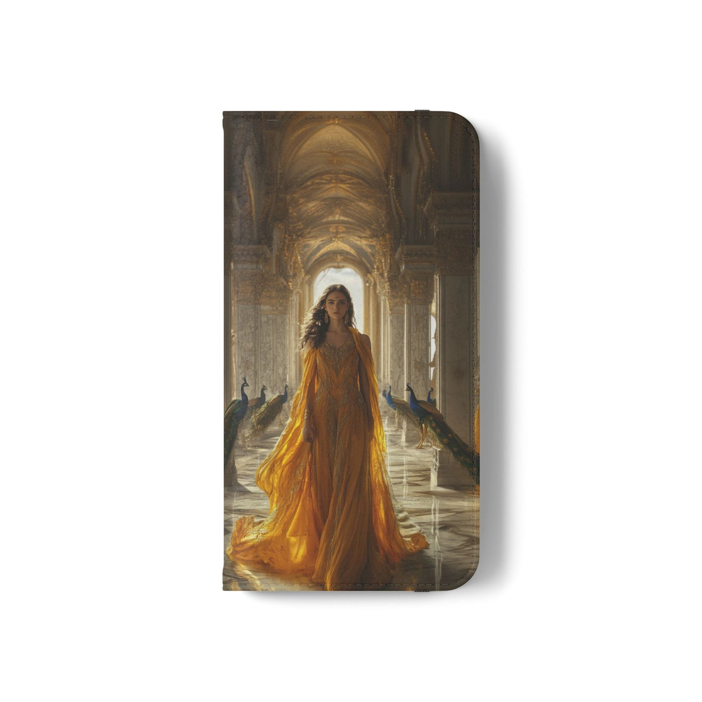 Hera Golden Palace Peacock Goddess - Wallet Flip Case