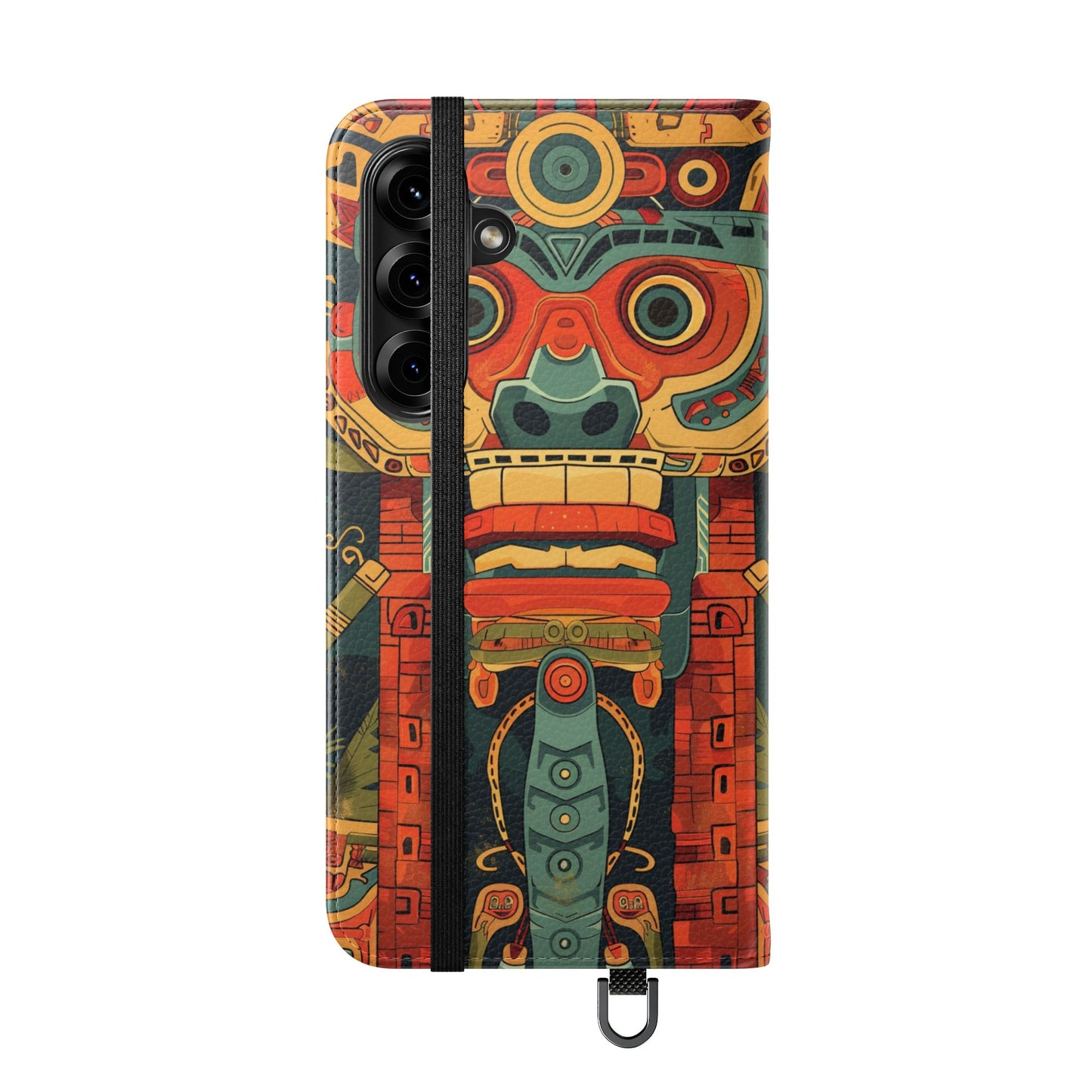 Aztec Totem Mask - Wallet Flip Case