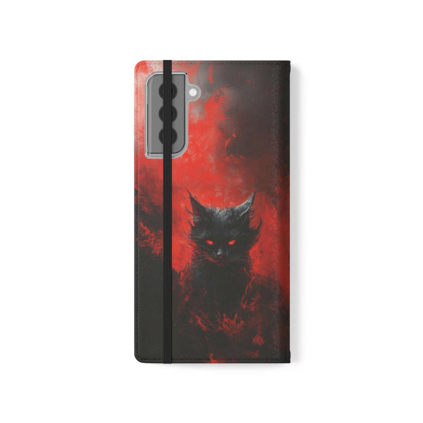 Fire Demon Black Cat - Wallet Flip Case