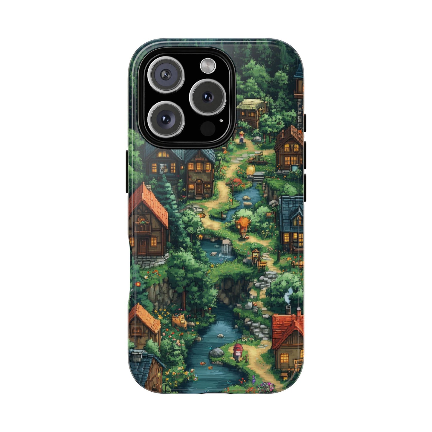 Enchanted Village: Pixel Paradise Phone Case - iPhone, Google Pixel, Samsung Galaxy