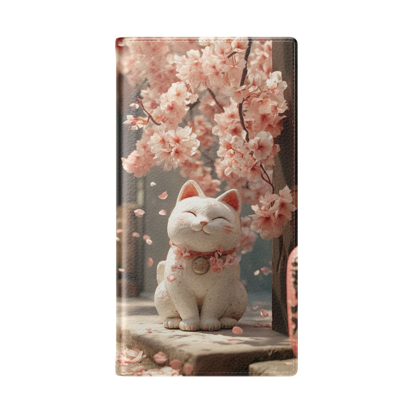 Sakura Lucky Cat - Wallet Flip Case