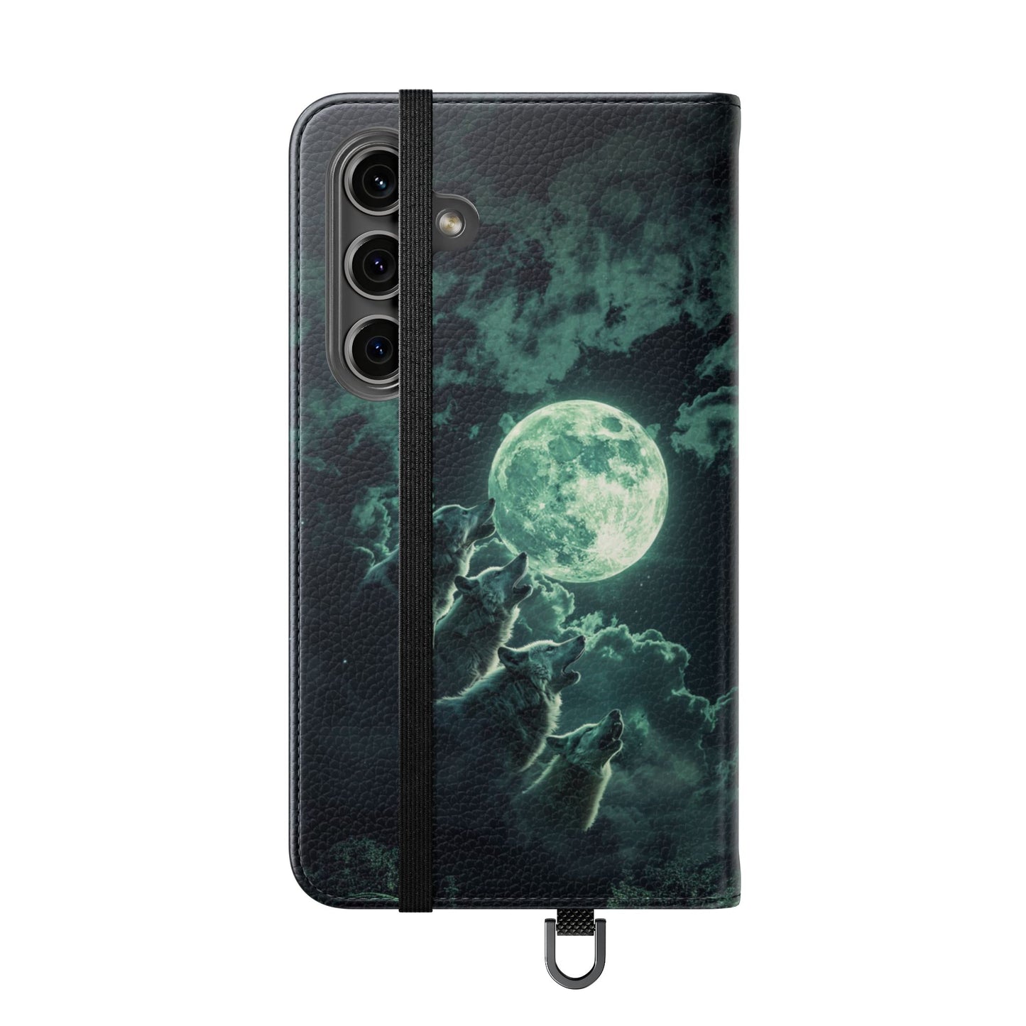 Moonlit Wolf Chorus - Wallet Flip Case