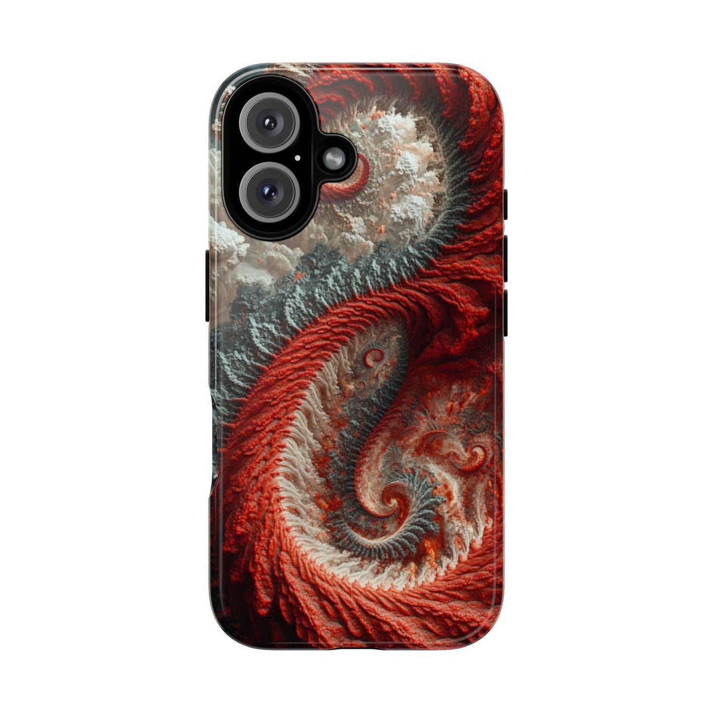 Crimson Spiral Fractal – Tough iPhone Case