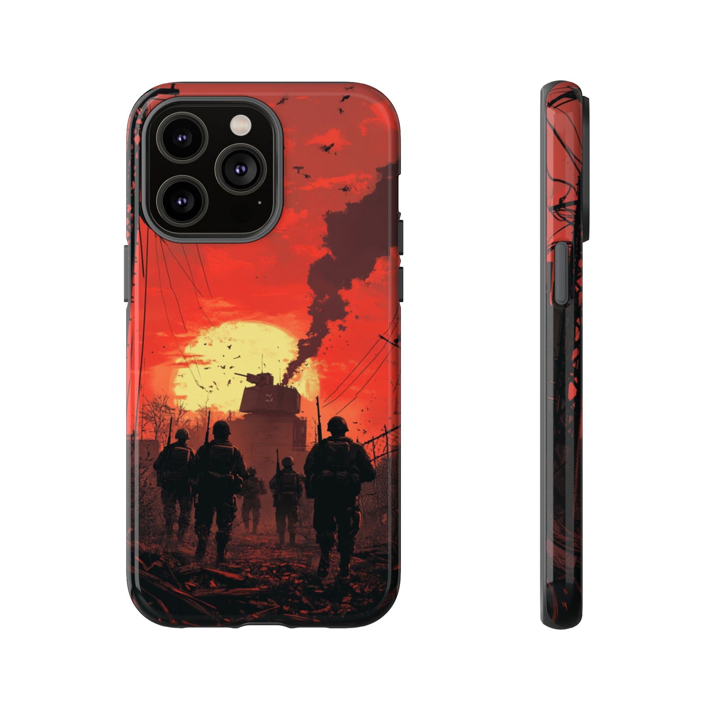 Dystopian Sunset Soldier Phone Case - iPhone, Google Pixel, Samsung Galaxy