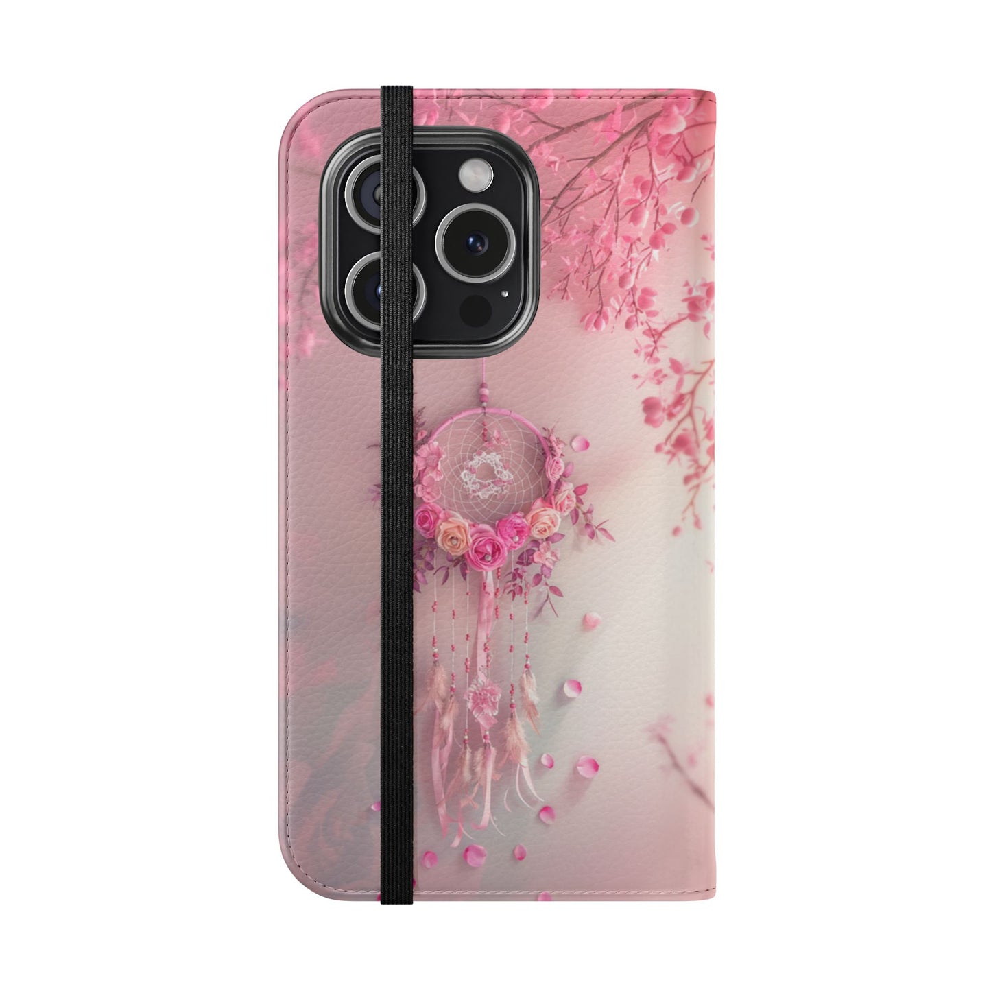 Pink Rose Dreamcatcher - Wallet Flip Case