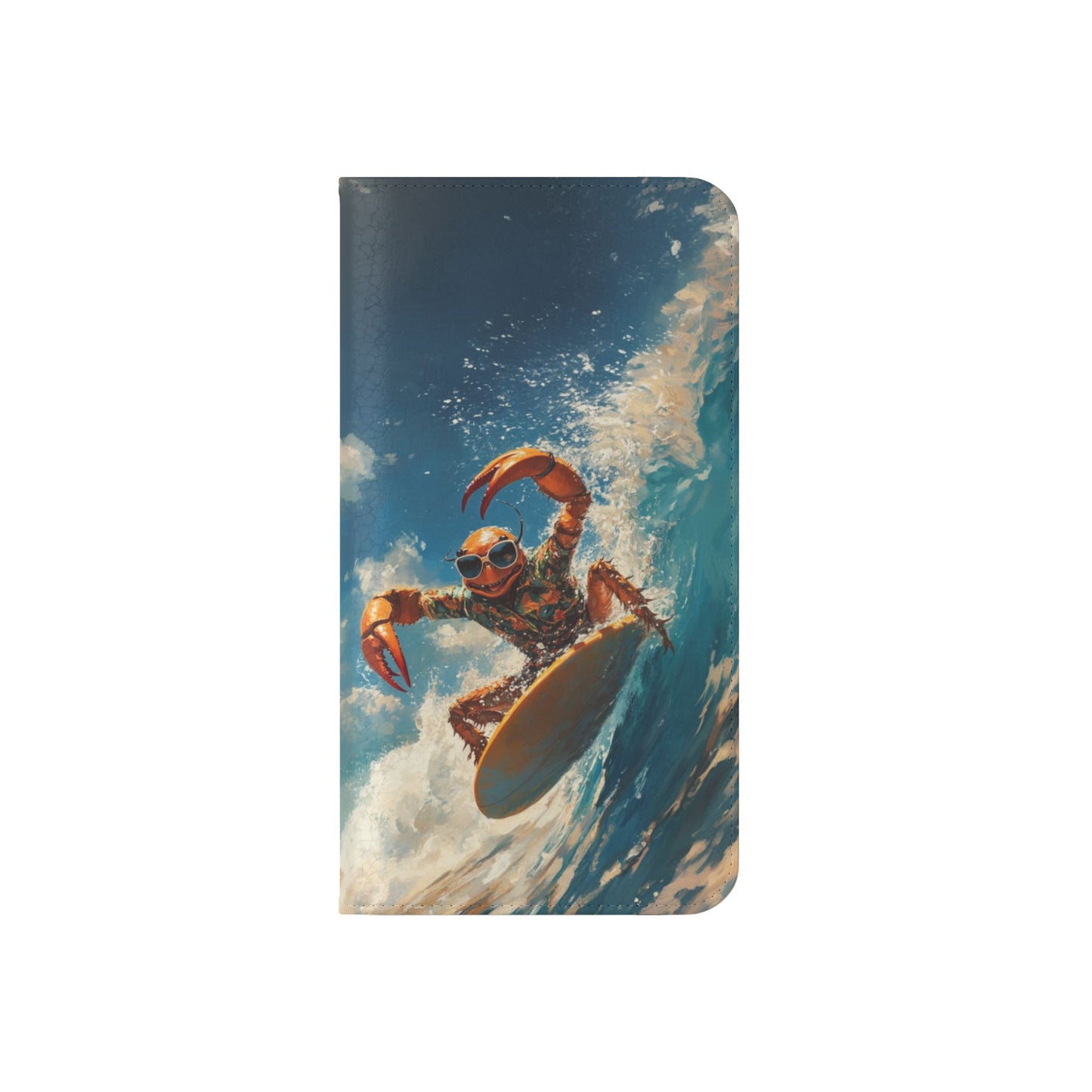 Surfing Crab - Wallet Flip Case