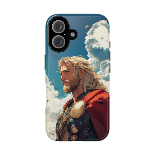 Celestial Protector: Anime-Style Thor Phone Case - iPhone, Google Pixel, Samsung