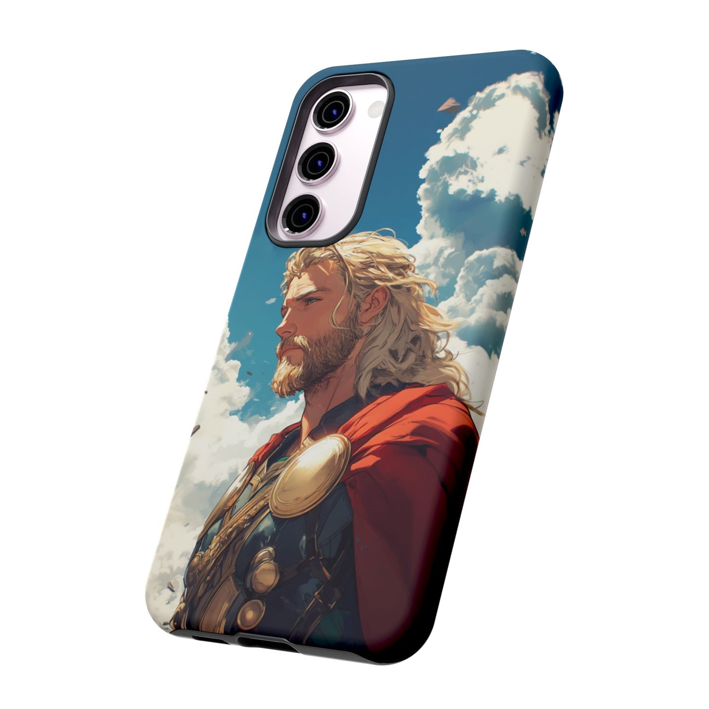 Celestial Protector: Anime-Style Thor Phone Case - iPhone, Google Pixel, Samsung