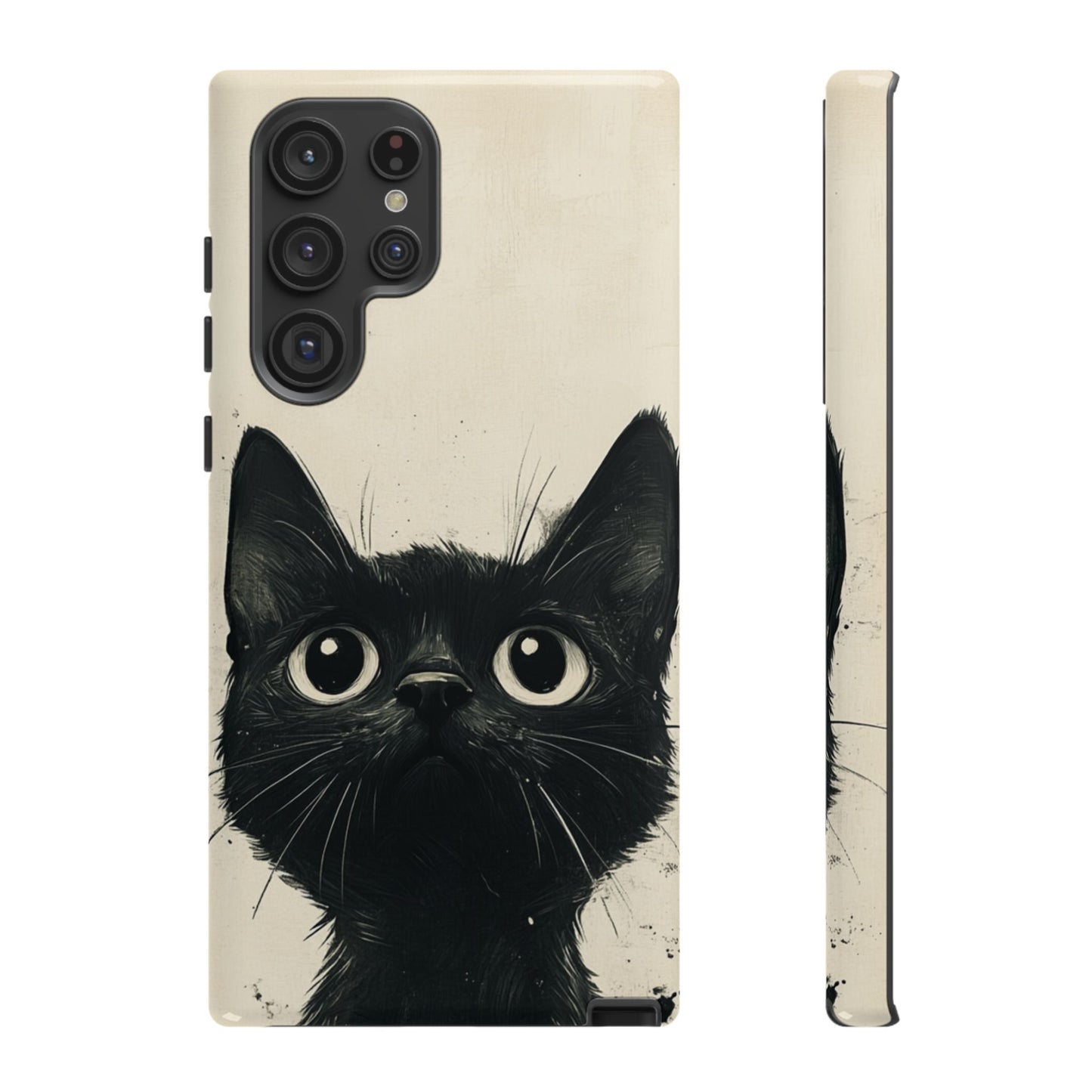 Black Cat Ink Sketch - Tough Samsung Galaxy Case
