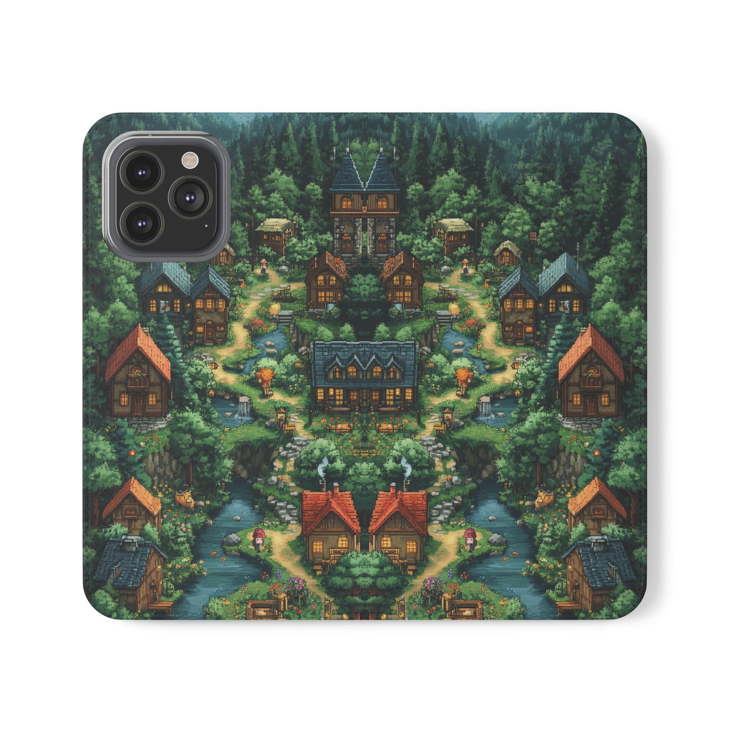 Pixel Forest Hamlet - Wallet Flip Case