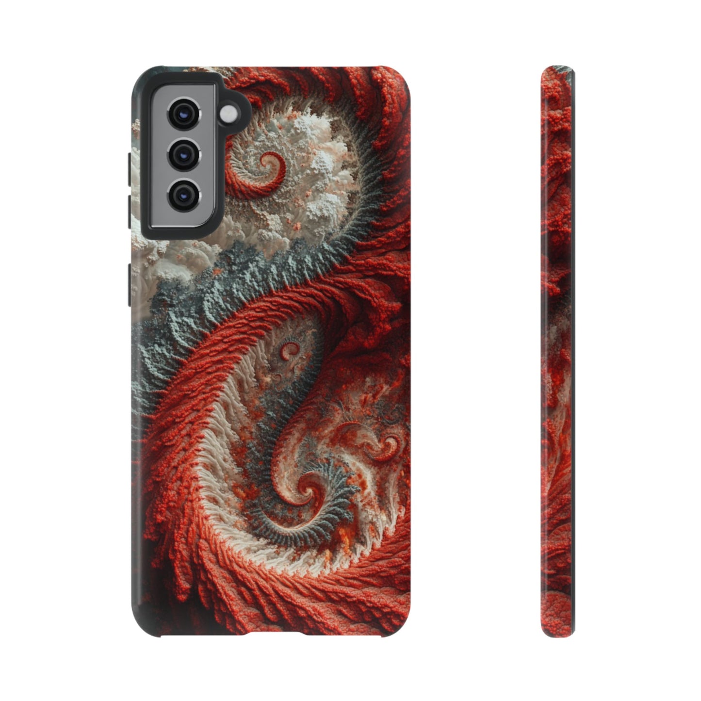 Crimson Spiral Fractal – Tough Samsung Galaxy Case