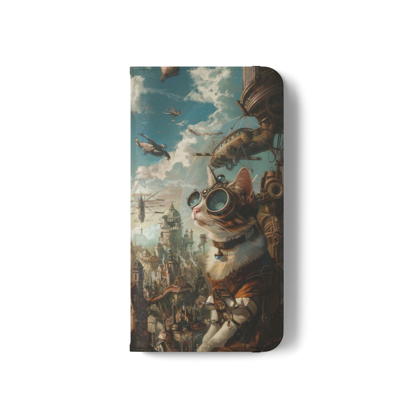 Steampunk Aviator Cat - Wallet Flip Case