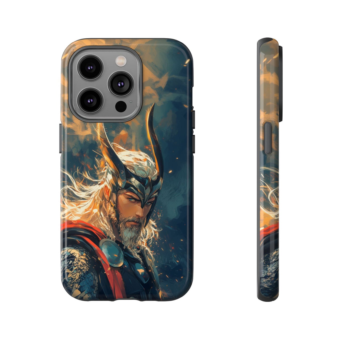 Storm-Bringer: Epic Thor Anime-Style Phone Case - iPhone, Google Pixel, Samsung