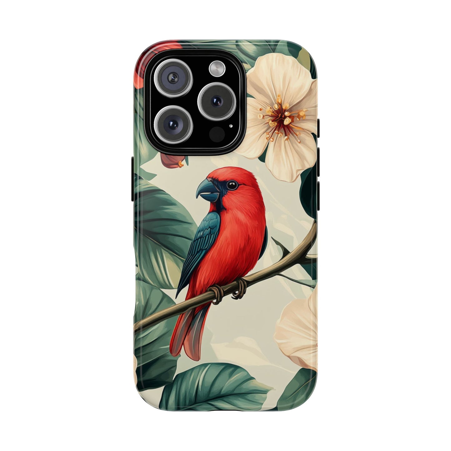 Tropical Bird and Hibiscus Phone Case – iPhone, Google Pixel, Samsung Galaxy