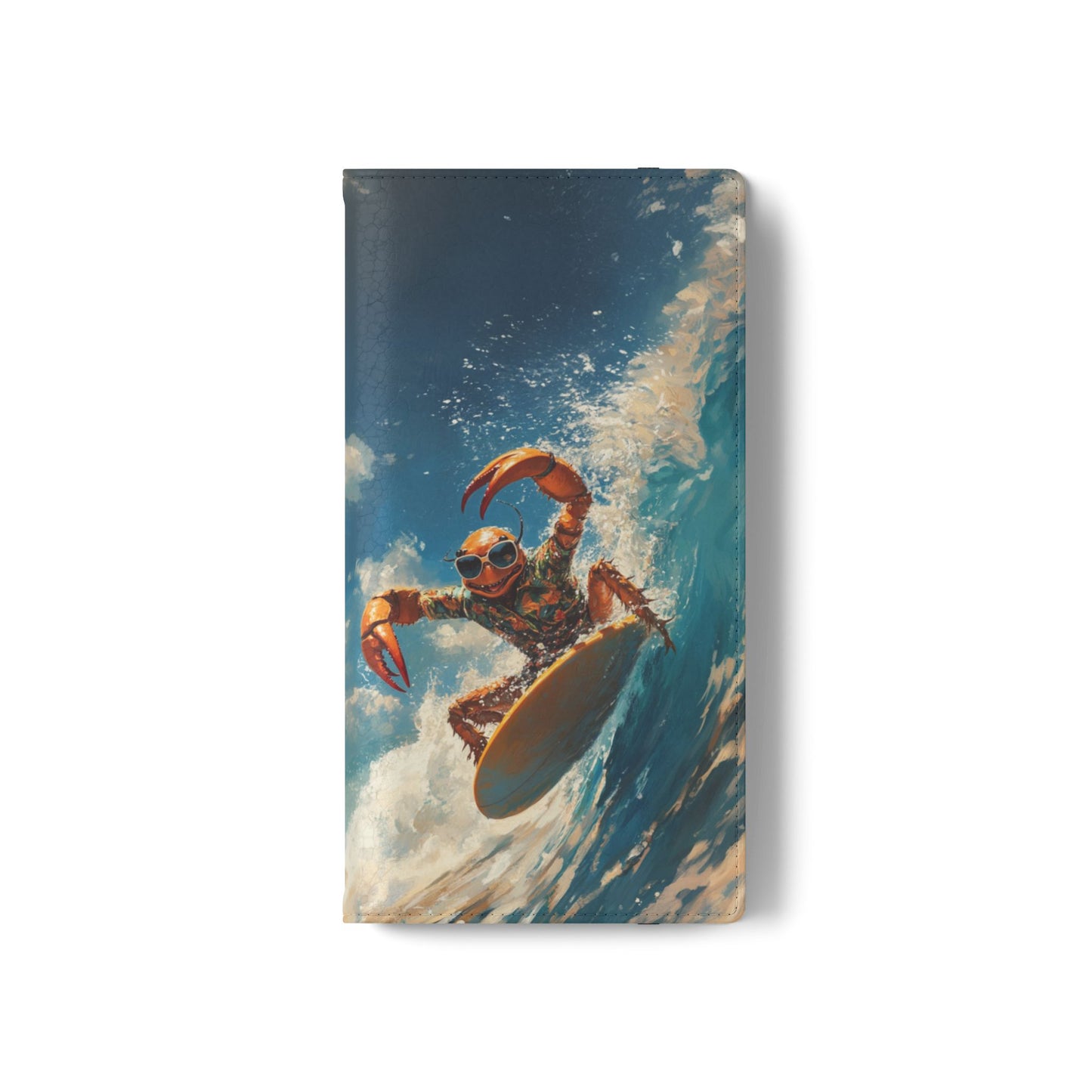 Surfing Crab - Wallet Flip Case