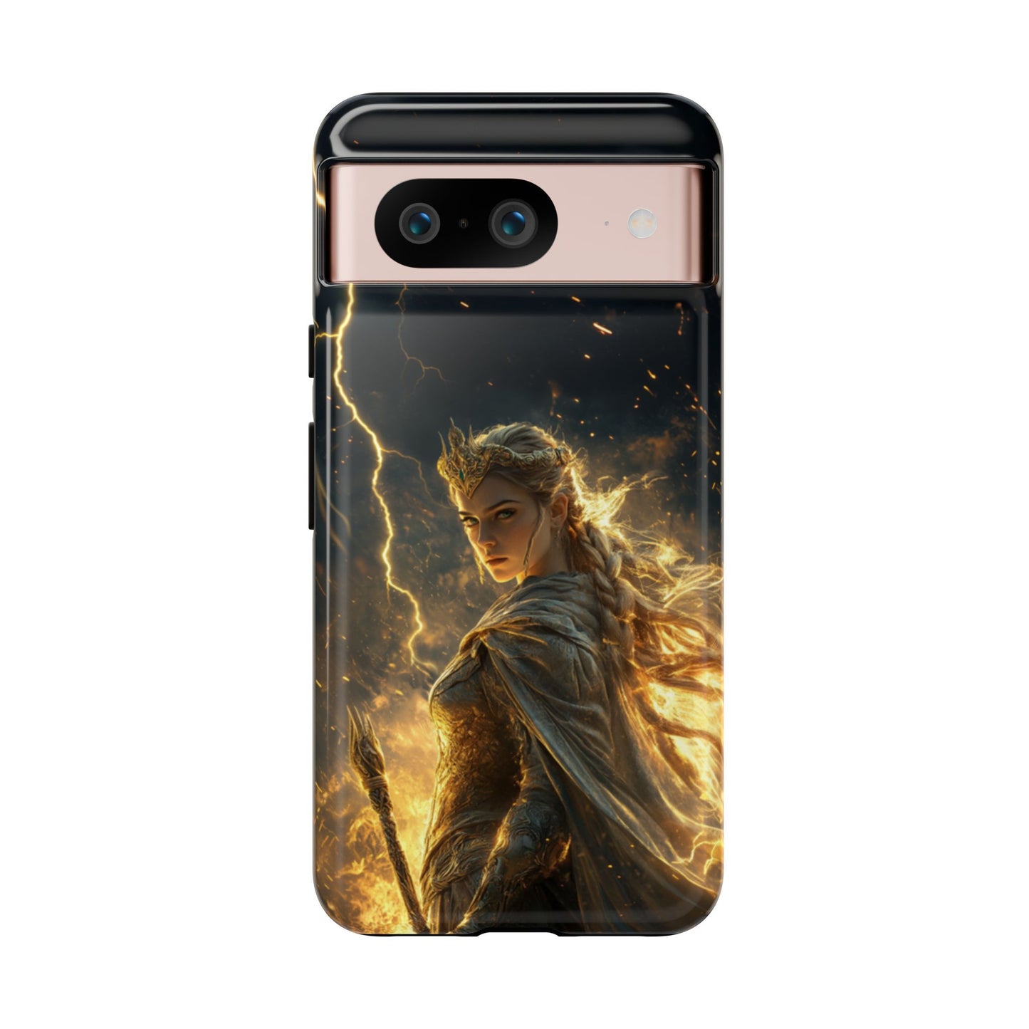 Elf Queen Golden Lightning Storm Crown - Tough Google Pixel Case