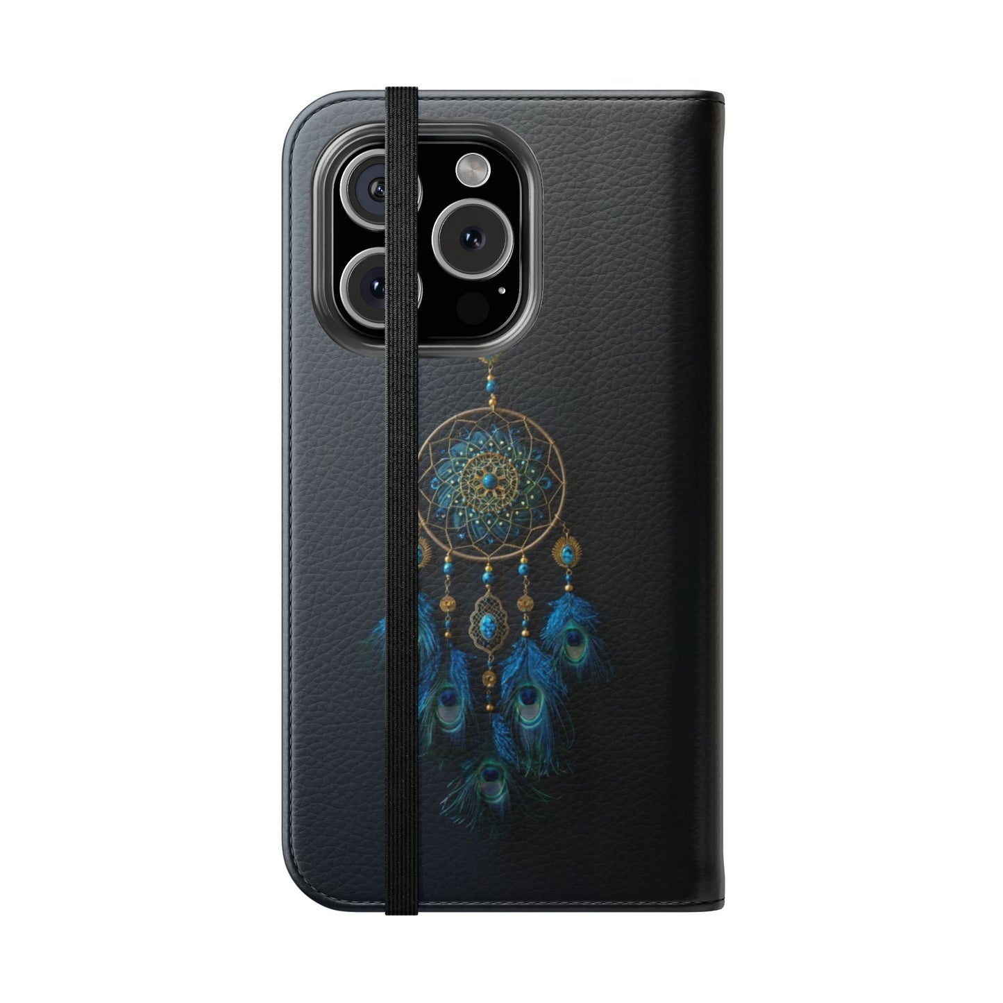Peacock Feather Dreamcatcher - Wallet Flip Case