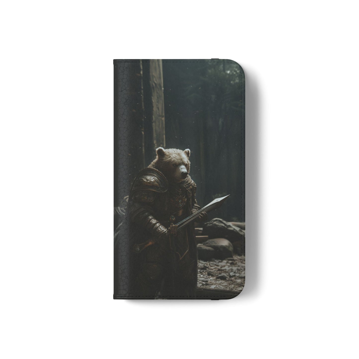 Medieval Bear Warrior Knight - Wallet Flip Case
