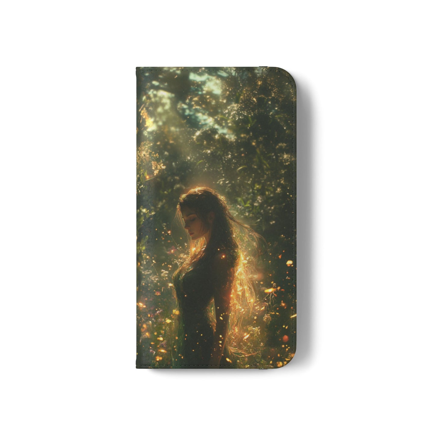 Forest Goddess Golden Light Meadow - Wallet Flip Case