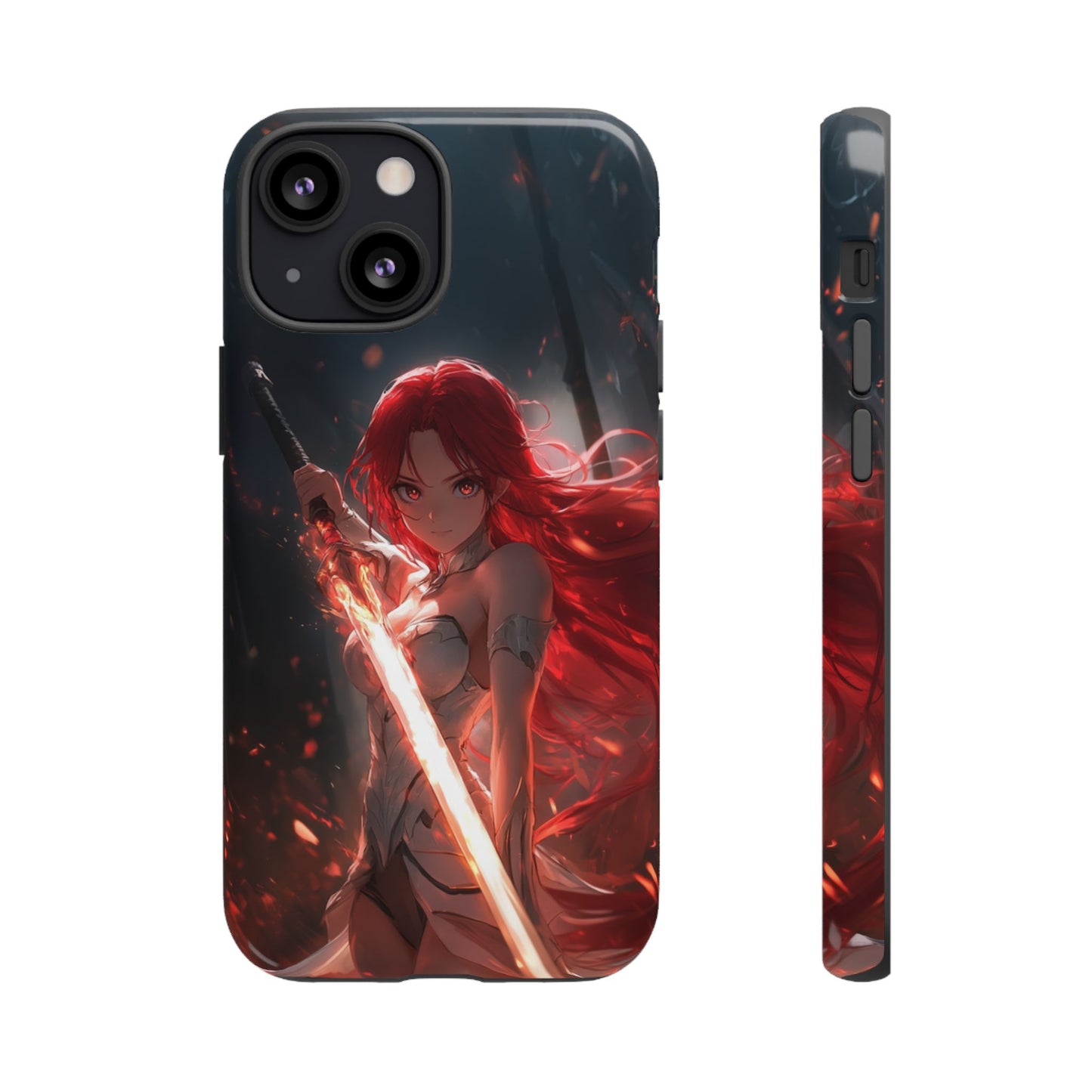 Crimson Ember Warrior – Tough iPhone Case