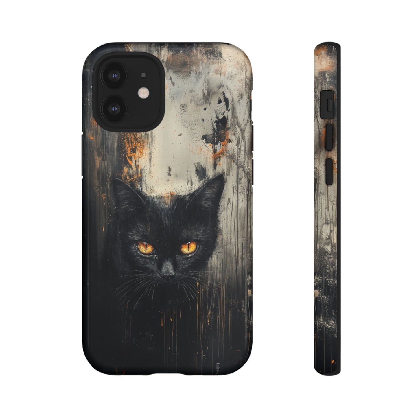 Black Cat Shadow Gaze - Tough iPhone Case