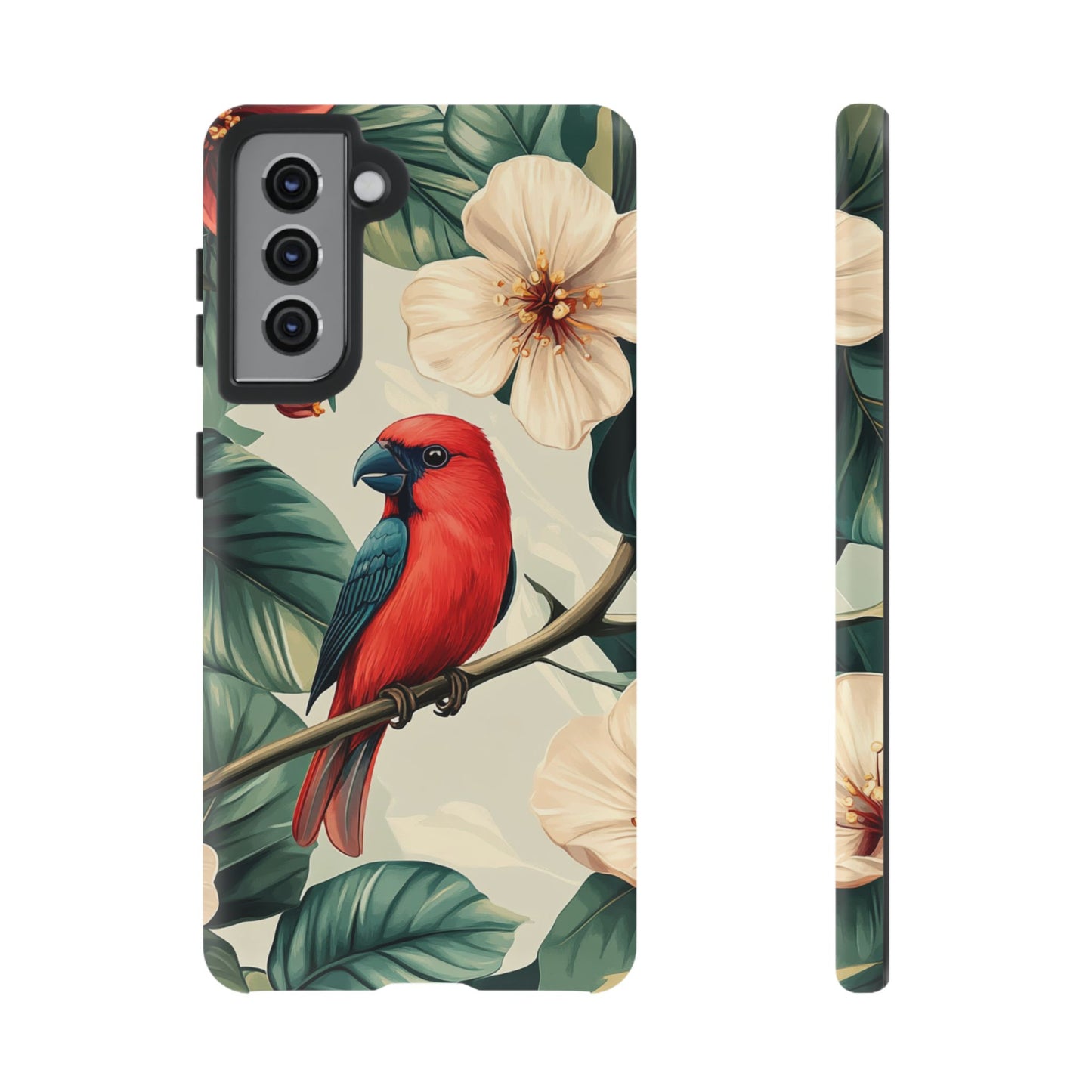 Tropical Bird and Hibiscus Phone Case – iPhone, Google Pixel, Samsung Galaxy