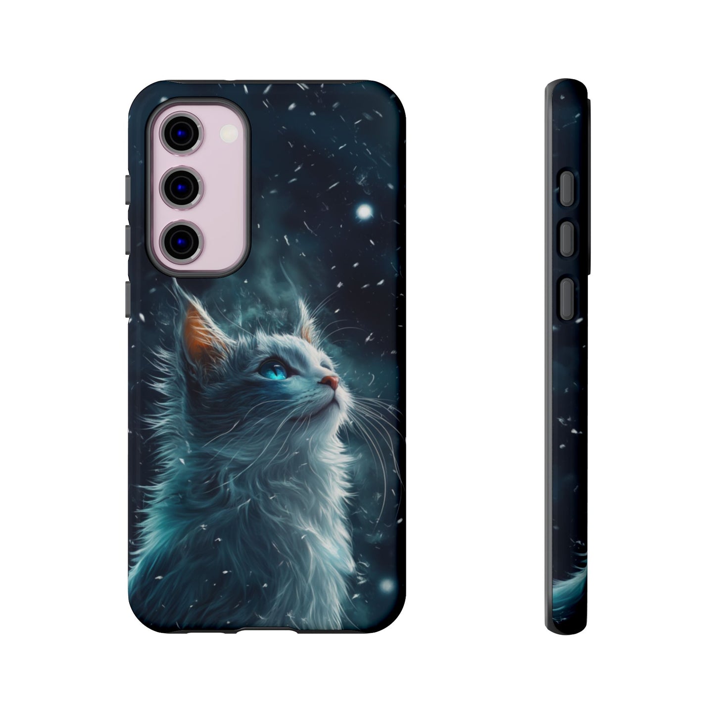 Ethereal Gaze White Cat Phone Case - iPhone, Google Pixel, Samsung Galaxy