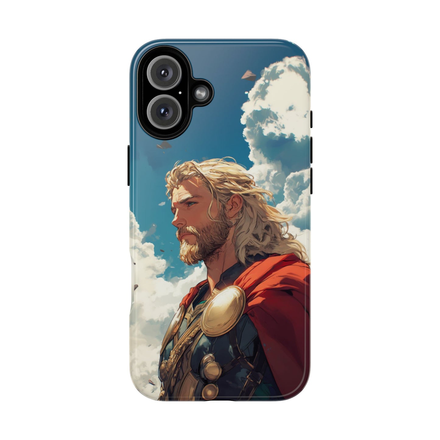 Celestial Protector: Anime-Style Thor Phone Case - iPhone, Google Pixel, Samsung