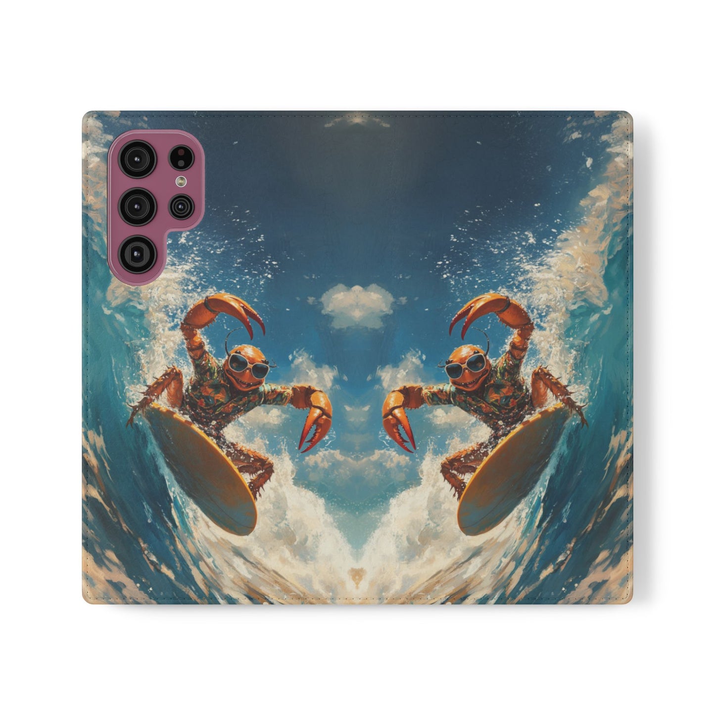 Surfing Crab - Wallet Flip Case
