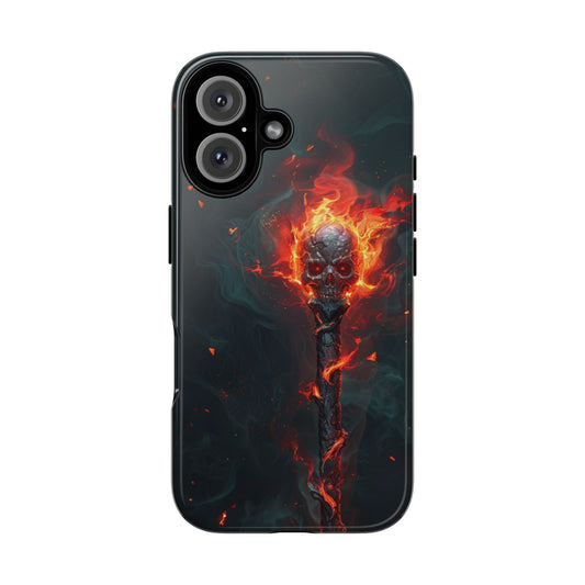 Inferno Skull Staff - Tough iPhone Case