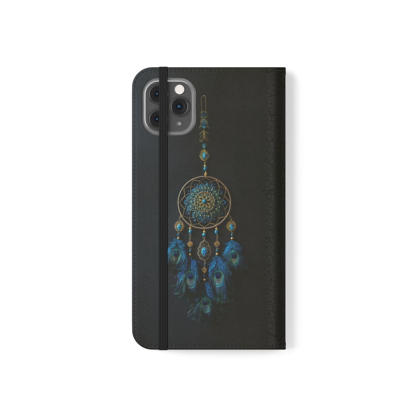 Peacock Feather Dreamcatcher - Wallet Flip Case