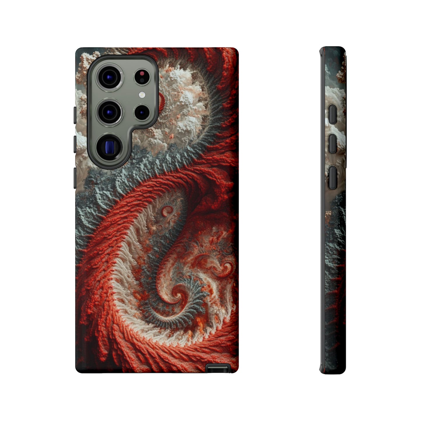 Crimson Spiral Fractal – Tough Samsung Galaxy Case