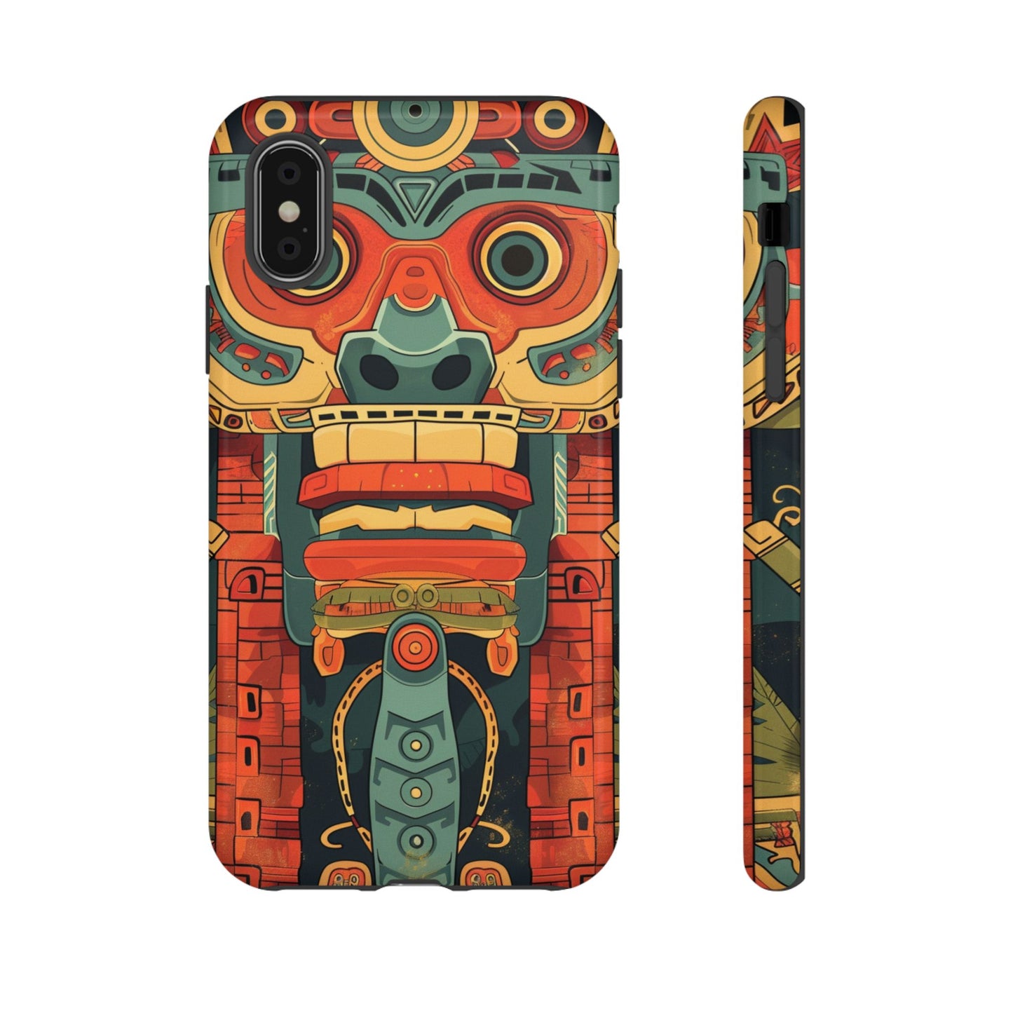 Aztec Totem Mask - Tough iPhone Case