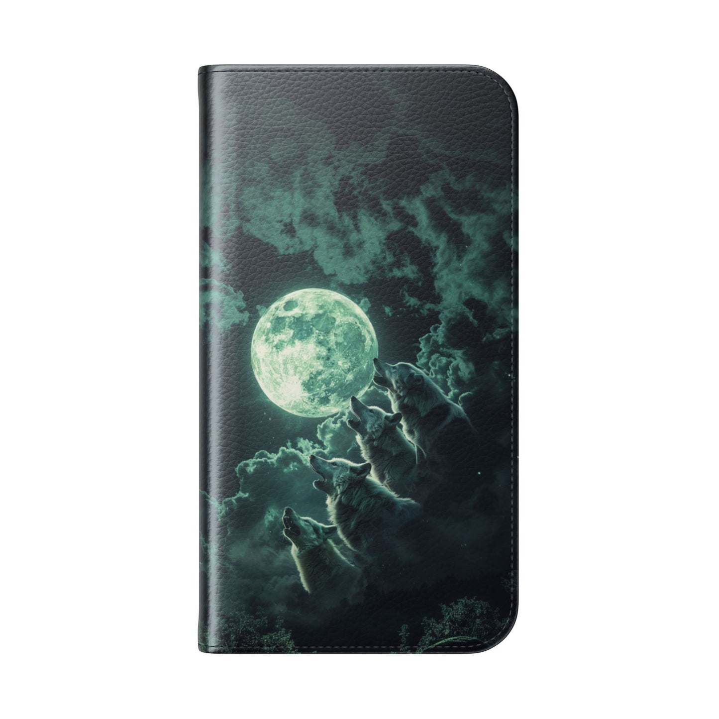 Moonlit Wolf Chorus - Wallet Flip Case
