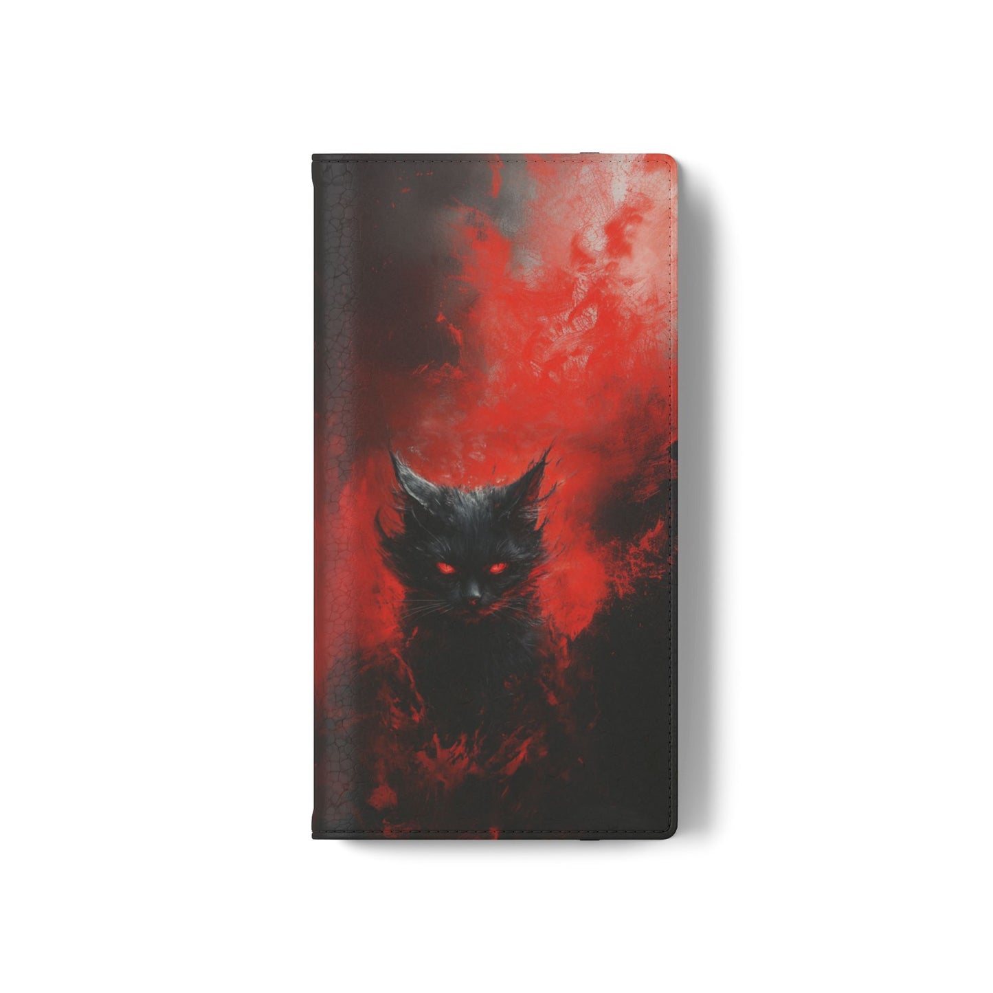 Fire Demon Black Cat - Wallet Flip Case