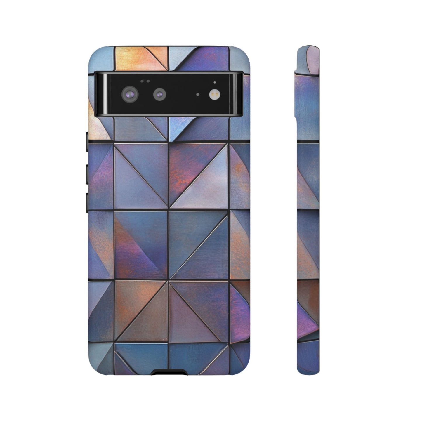 Iridescent Geometric Triangles Phone Case - iPhone, Samsung Galaxy, Google Pixel