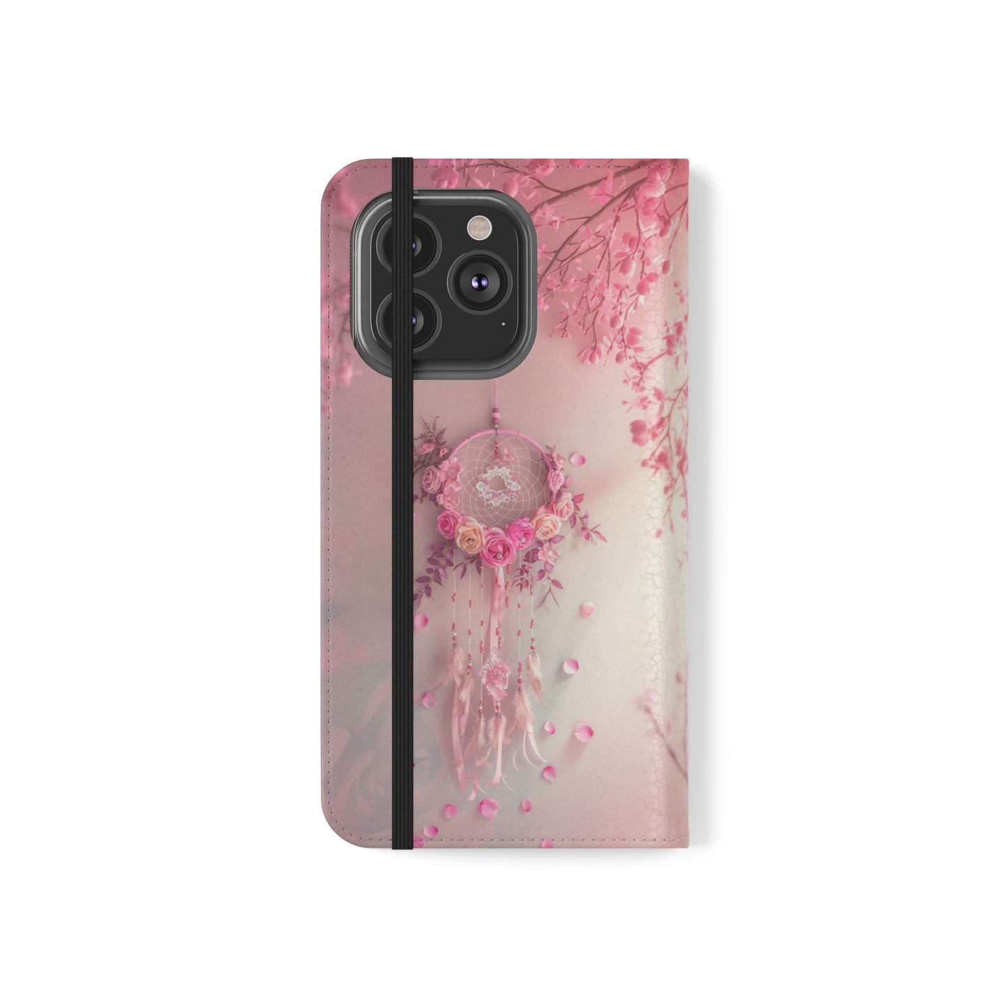 Pink Rose Dreamcatcher - Wallet Flip Case