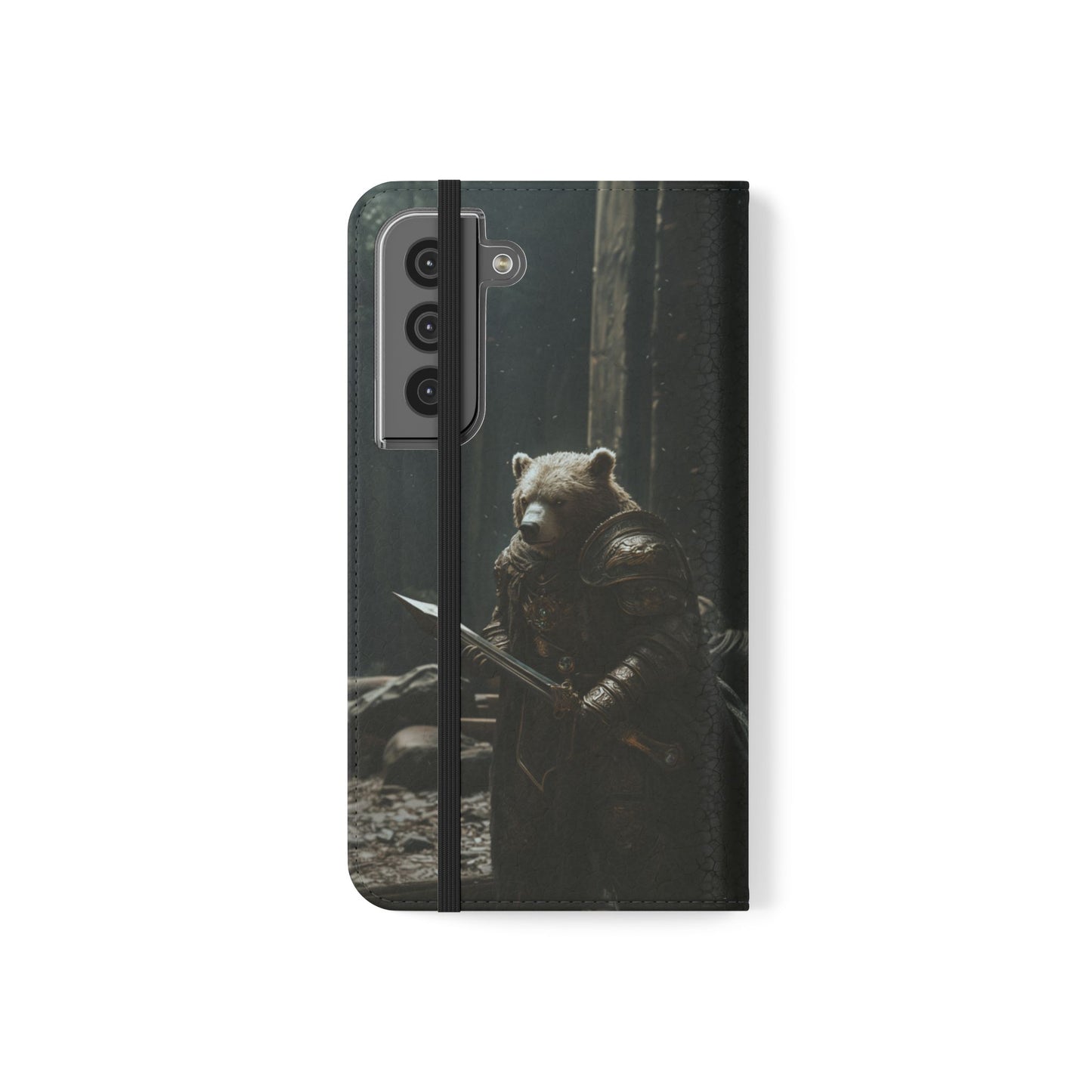 Medieval Bear Warrior Knight - Wallet Flip Case